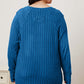 Ribbed Thumbhole Sleeve T-Shirt