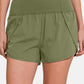 High-Waisted Zippered Back Pocket Active Shorts