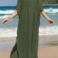 BELLA ROAD Slit V-Neck Half Sleeve Cover-Up at Bella Road