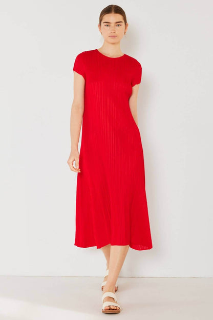 MARINA WEST SWIM Pleated Cap Sleeve A-Line Dress at Bella Road