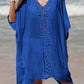 Cutout V-Neck Three-Quarter Sleeve Cover Up