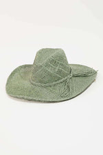 FAME Braided Strap Wide Brim Hat at Bella Road