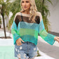 BELLA ROAD Color Block Openwork Boat Neck Cover Up at Bella Road