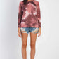 TASHA APPAREL Tie-Dye Round Neck Long Sleeve Sweatshirt at Bella Road