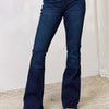 Kancan Mid Rise Flare Jeans - Dark