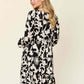 DOUBLE TAKE Full Size Printed Ruffle Hem Long Sleeve Dress at Bella Road