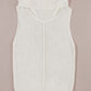 Bella Road Central Seam Sleeveless Sweater Vest in white with turtleneck, perfect for layering or standalone wear.