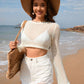 BELLA ROAD Openwork Long Sleeve Cover-Up at Bella Road