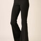 Black Mittoshop crepe knit flare leg pants with elastic waist showcase stylish design and comfort for versatile wear.