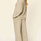 DOUBLE TAKE Full Size Texture Long Sleeve Top and Pants Set at Bella Road