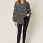 DOUBLE TAKE Full Size Leopard Long Sleeve Blouse at Bella Road