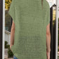 Back view of Bella Road Swim Openwork Round Neck Cover-Up in Moss, stylish poolside accessory for summer.