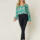 DOUBLE TAKE Full Size Printed Balloon Sleeve Blouse at Bella Road