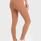 Millennia Highly Stretchy Wide Waistband Yoga Leggings in brown, perfect for comfort and flexibility during workouts.