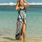 BELLA ROAD Printed Spaghetti Strap Cover Up at Bella Road