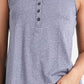 NINEXIS Square Neck Half Button Tank at Bella Road