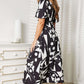 DOUBLE TAKE Printed Surplice Balloon Sleeve Dress at Bella Road