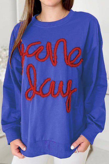 Bella Road Game Day Round Neck Long Sleeve Sweatshirt