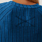 Ribbed Thumbhole Sleeve T-Shirt