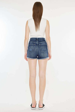 KANCAN Raw Hem Button Fly Denim Shorts at Bella Road