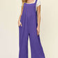 DOUBLE TAKE Full Size Texture Sleeveless Wide Leg Overall at Bella Road