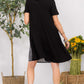 CELESTE Full Size Decor Button Short Sleeve Dress with Pockets at Bella Road