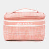 Love & Peace Striped Handle Bag - Pink