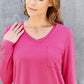 V-Neck Long Sleeve Top