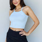 Everyday Staple Soft Modal Short Strap Ribbed Tank Top in Blue