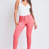 YMI Jeanswear Hyperstretch Mid-Rise Skinny Jeans | Full Size - Shell Pink