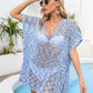 BELLA ROAD Openwork Slit V-Neck Cover Up at Bella Road