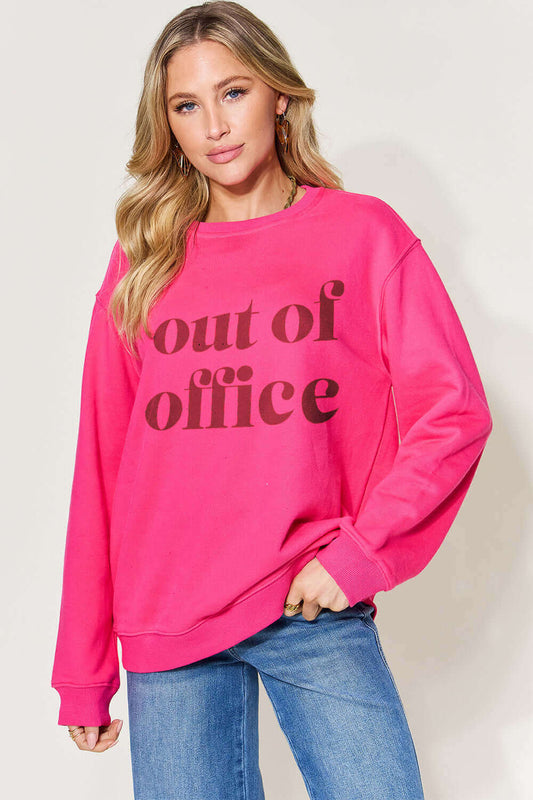 SIMPLY LOVE Full Size OUT OF OFFICE Sweatshirt at Bella Road