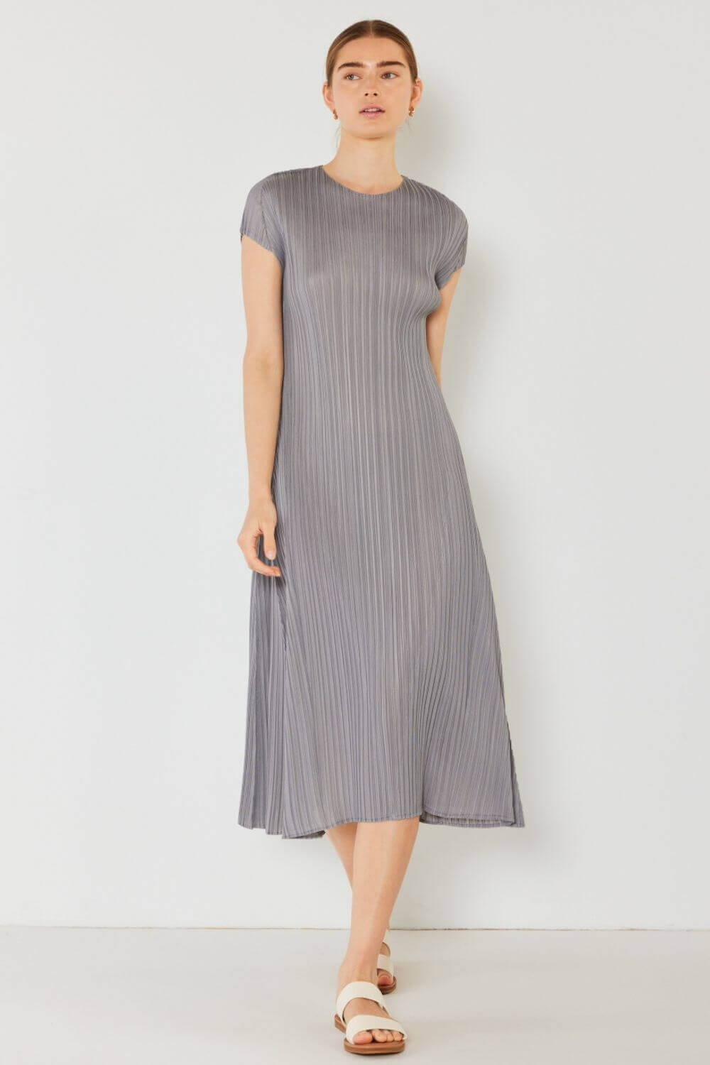 MARINA WEST SWIM Pleated Cap Sleeve A-Line Dress at Bella Road