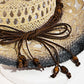 FAME Cutout Rope Strap Wide Brim Hat at Bella Road