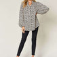 DOUBLE TAKE Full Size Leopard Long Sleeve Blouse at Bella Road