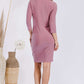 CELESTE Full Size Round Neck Long Sleeve Slim Dress at Bella Road