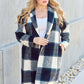 DOUBLE TAKE Full Size Plaid Button Up Lapel Collar Coat at Bella Road