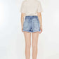 KANCAN High Rise Frayed Hem Denim Shorts at Bella Road