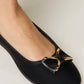 FOREVER LINK Metal Buckle Flat Loafers at Bella Road