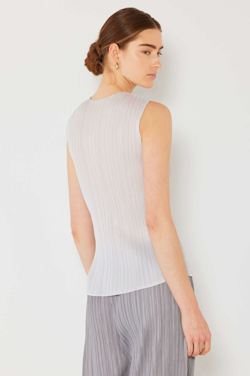 MARINA WEST SWIM Pleated Sleeveless Crewneck Tank at Bella Road