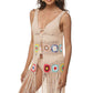 BELLA ROAD Openwork Fringe Detail Embroidery Sleeveless Cover-Up at Bella Road