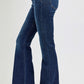 High Rise Flare Jeans with Pockets, showcasing retro style and chic flair ideal for vintage fashion lovers.