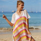 BELLA ROAD Cutout Striped Cover-Up with Tassel at Bella Road