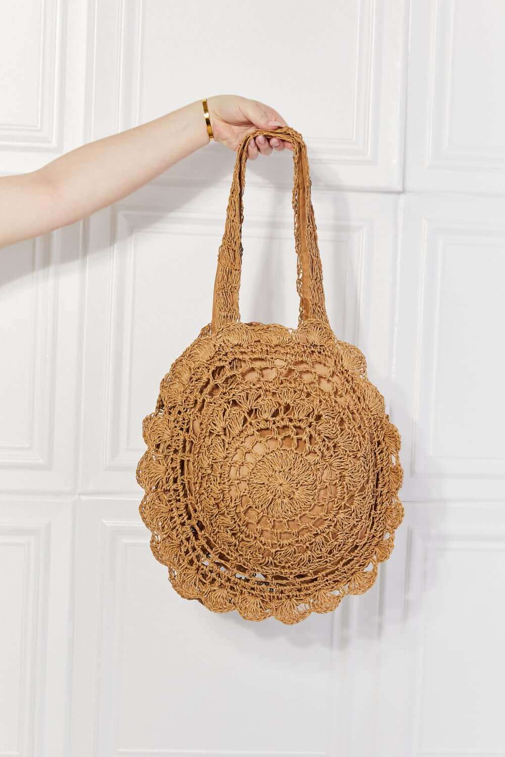 JUSTIN TAYLOR Brunch Time Straw Rattan Handbag at Bella Road