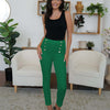 FAM-FAM High Waist Skinny Pants - Green