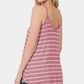 Striped Curved Hem Cami