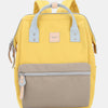 Himawari Water Resistant Canvas Backpack Bag with Side Pockets - Lemon/Khaki