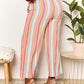 DOUBLE TAKE Striped Smocked Waist Pants with Pockets at Bella Road