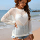 BELLA ROAD Heart Openwork Long Sleeve Cover-Up at Bella Road