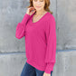 V-Neck Lantern Sleeve Top